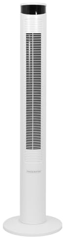 TOUGH MASTER Tower Fan 46 Standing Floor Fan with 3 Speeds 4 Modes 12H Timer Remote Control, 90° Oscillating Bladeless Fan with LED Display & Touch Control Panel