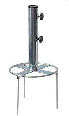 Stahlbruck Rasendorn, Sonnenschirmständer, Erdspieß, Erdanker für Sonnenschirme (L - Ø 32-43 mm)