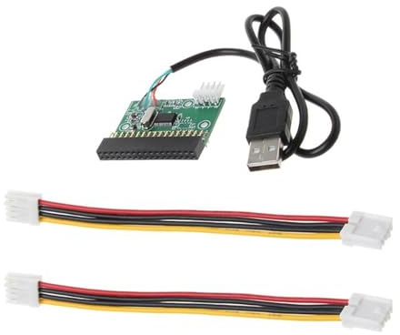 KEXIAO Connecteur de lecteur de disquette 34 broches 34 broches vers USB Carte PCB avec câble d'alimentation USB vers lecteurs de disquette 34 broches