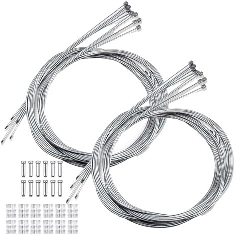 12x Schaltzüge für Fahrrad 1,2mm x 2,1m – Mit Endkappen, Universal für MTB & Rennrad, Shimano/SRAM-kompatibel