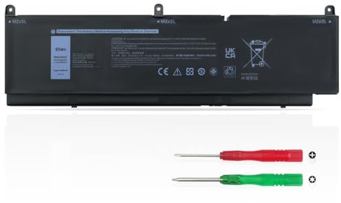 KXRSII 95Wh PKWVM Laptop Akku für Dell Precision 7560 7550 7760 7750 Mobile Workstation P93F P44E P44E001 P44E002 P93F001 P93F002 Series C903V CR72X 68ND3 068N03 0CR72X 0447VR 453-BBCQ 11.4V