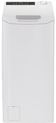 Candy ProWash 500 Lavatrice Carica dall’Alto 7 Kg 1200 RPM Classe A Slim 40,5 cm WiFi App hOn Motore Inverter AI Weight Sense 17 Programmi Rapidi AxLxP 86x40,5x60 cm TCA274TM5-S
