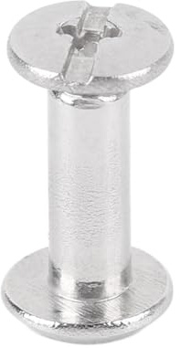 Srliya Vite Piatta Rotonda 100 Set Vite Rivetto M2 Viti di Rilegatura a Testa Piatta Rotonda Ad Alta Resistenza in Acciaio Inossidabile (3 * 8 * 6mm)