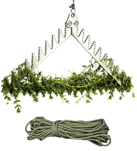 Râteau Coupe- du lac | Dissolvant de Pliable à Bords dentelés | Récupérateur de mauvaises herbes aquatiques | Dégagement de la plage du rivage du quai sous- | Fournitures agricoles pro