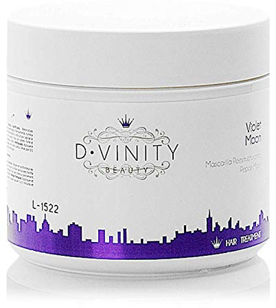 D.VINITY Violet Moon – Mascarilla Pelo Reestructurante, Cabellos Dañados, Nutre y Repara, Fortalece la Estructura Capilar, Babasú, Vitaminas A, B y C (500 ml)