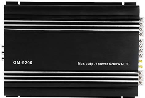 Amplificateur stéréo de voiture, 5200W amplificateur de puissance Audio 4 canaux 12V noir en alliage d'aluminium Auto voiture Hifi stéréo ampli système Audio de voiture
