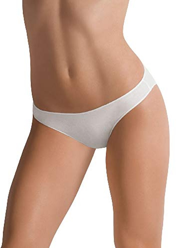 6 Mini Slip Donna Cotonella Vita Bassa Cotone Elasticizzato Finitura Extra Comfort Invisibile 3487 (Bianco, m)