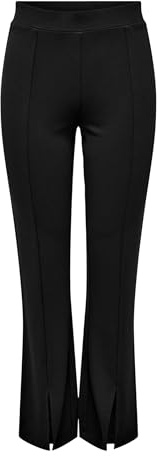 JDY Bonito pantalón Acampanado con Abertura Jrs Noos, Negro, M para Mujer