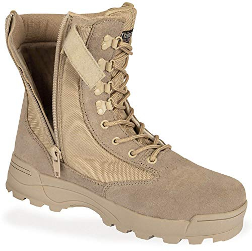 bw-online-shop SWAT Security Tactical Bottes d'intervention Fermeture Éclair, Camel avec fermeture éclair, 47 EU