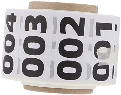 MAGICLULU 1 Rolle Aufkleber Organisationsetiketten Nummerierte Etiketten Selbstklebende Nummernschilder Klare Etiketten Inventaretikett Kreisetiketten Beschriftet Fortlaufende Nummern Runden