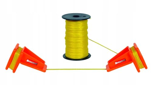 Schnurspannklötze Maurerschnur Eckschnur mit Spannklötzen Zubehör Gelb 100m