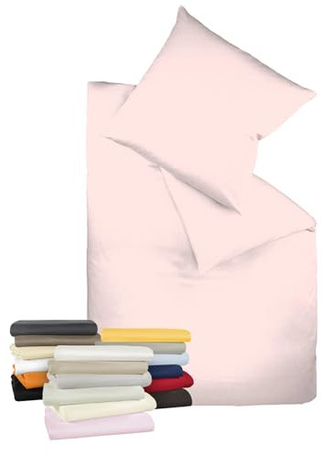 liebling Bettwäsche Interlock Jersey 135 x 200 cm, Farbe rosé, Bettbezug aus 100% Baumwolle, edler Glanz, waschbar 60 Grad, Ökotex 100
