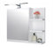 Spiegelschrank 60x50 Weiß, Badezimmerschrank mit Ablagen, Badezimmerspiegel, Hängeschrank LED Lampe - Recht