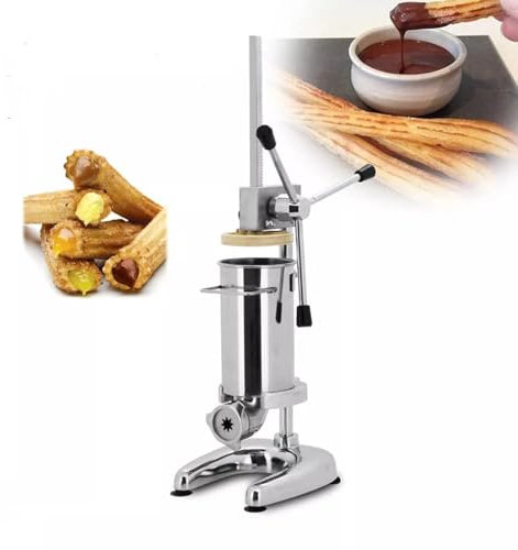 Manuell churroproducent, kommersiell 2L manuell spansk donut churro maker maskin, vertikal churro maker för hem och restauranger idealisk för restauranger och bagerier