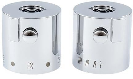 ZLKRHAK 1 paire de poignées de boutons de contrôle de température pour mitigeur de baignoire, contrôle de robinets de salle de bain, thermostats, accessoires, poignées durables de boutons de