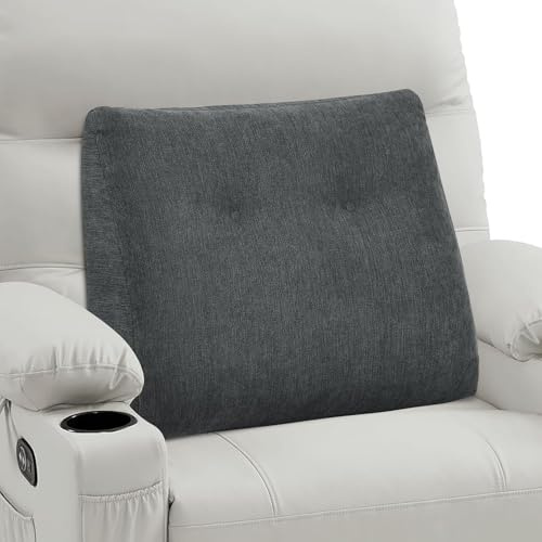 TANYOO Ergonomisches Rückenkissen für Sofa und Bett, Weiches Keilkissen mit Memory Schaum, Komfortables Lesekissen & Lendenstützkissen für Erwachsene, Backrest Pillow, Grau