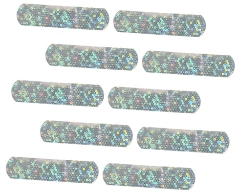 SOPOTUTU 10 piezas Unidades de Apósitos Adhesivos Infantiles con Purpurina Protectores Resistentes y Transpirables para Heridas Pequeñas con Adhesión Fuerte y Embalaje Individual para Uso