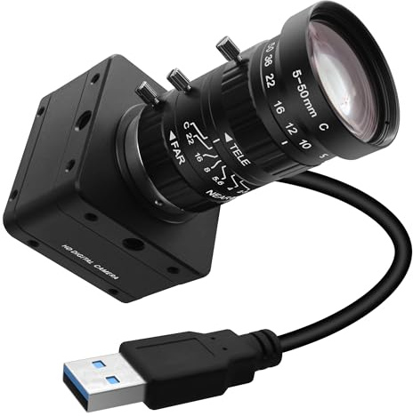 SVPRO 20MP USB 3.0 Camera, 5K Manual Focus UVC Webcam with 5-50mm Zoom Lens