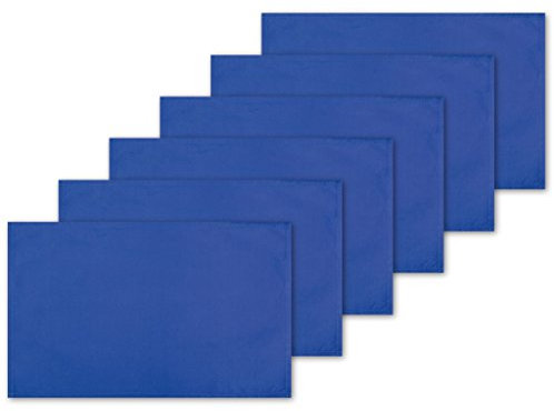 Bestlivings 6er Set Tischsets Platzset Tischuntersetzer Platzdeckchen Tischdeko Tischmatte Essensunterlage Maße 30x45 cm, Farbe: blau - Royalblau