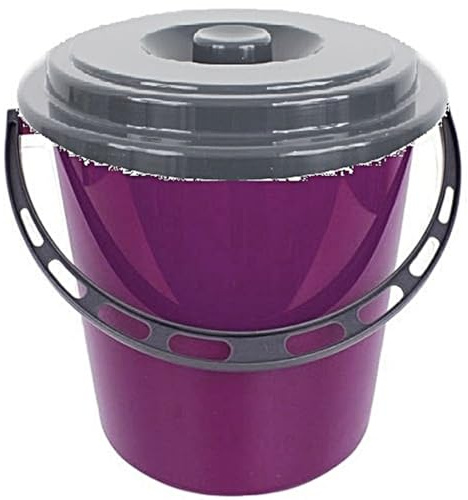 5 oder 10 Liter Eimer Lebensmittelecht Futter PUTZEIMER Plastik Kunststoff WASSEREIMER Gastronomie (Lila, 5 Liter)