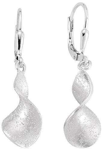 Jobo Damen Ohrhänger 925 Sterling Silber matt Ohrringe Boutons Silberohrringe