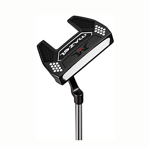MAZEL Golfschläger-Putter für Herren, Rechtshänder, 86,4 cm, Premium-Schlägel-Putter-Einsatz, gefrästes Gesicht, Putter-Schlägerhaube im Lieferumfang enthalten (schwarze und blaue Griffe)