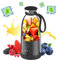 mumisuto Blender Portable, 600ml Mixeur Portable pour Smoothie et Fresh Juice Mini Blender Portable sans Fil, USB Blender Smoothie pour Voyage, Cuisine, Smoothie Milk-Shake Fruits (Noir)