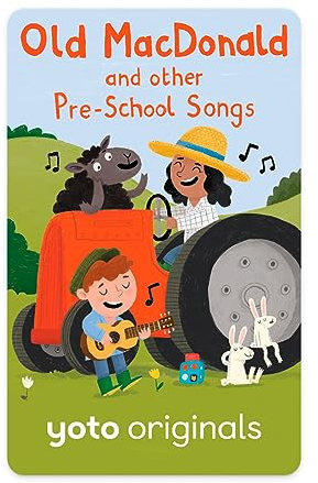 Yoto Old Macdonald y otras canciones preescolares – Tarjeta musical para niños para usar con reproductor Yoto y mini reproductor de audio todo en 1, escucha sin pantalla con música divertida para