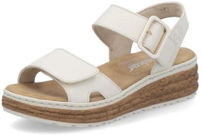 Rieker Women's Classic Sandals 62760, Women's Sandals, Beige 60, 41 EU Weit