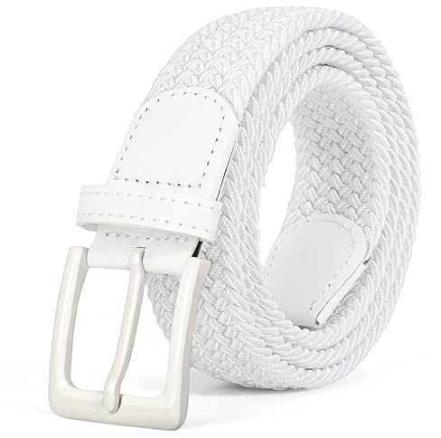 JasGood Cintura Elastica Intrecciata Uomo Donna Regolabile per Golf Jeans Casual, Cinture Elasticizzata Comoda e Durevole con Fibbia in Lega