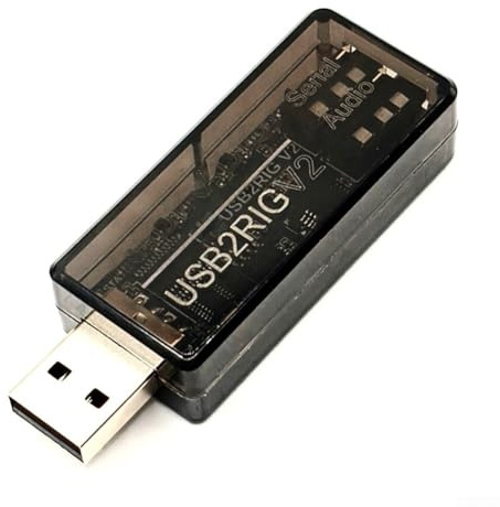 USB2RIG V2 - Conector de tarjeta de sonido USB para emisoras de radio Ham, dispositivo de interfaz de radio - Tarjeta de sonido USB + convertidor de puerto serie