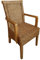 kreatives Wohnen Esszimmer-Stuhl mit Armlehnen Rattanstuhl braun Perth ohne Sitzkissen, Holz, Extra breit