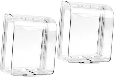 NAMOARLY Copertura Per Presa a Muro 86 Tipo, Copripresa Adesivo Trasparente Per Bagno e Cucina, Protezione Presa Elettrica Resistente Alle Intemperie, Set 2 Pezzi, Facile Installazione Senza Forature