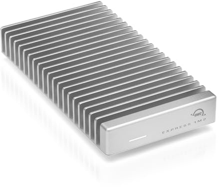 OWC Express 1M2 Portable SSD NVMe Thunderbolt Enclousure 40Gbps USB-C USB4 Ultra Fast up to 3836MB/s real-world performance External SSD Drive with Aluminum Heat Sink - Works with PC & Mac (4TB)