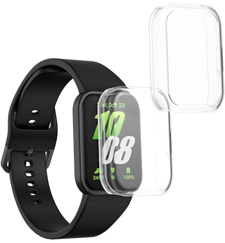 kwmobile 2X Schutzhülle kompatibel mit Samsung Galaxy Fit 3 Hülle - Fullbody Cover Set aus Silikon - Transparent
