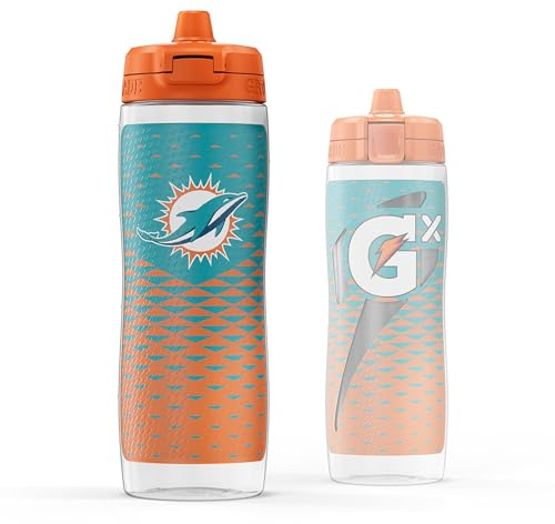 Gatorade Gx NFL Non-Slip Squeeze Bottles, 30 fl oz, Gx Hydration System