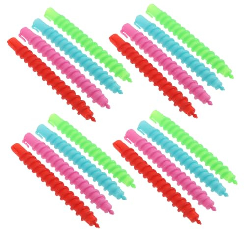 MOTHNUR Lot de 60 Bigoudis Permanents Spirale Creux Grand Format en Plastique pour Cheveux Longs Femmes Coiffage Permanente Froide Couleur Aléatoire
