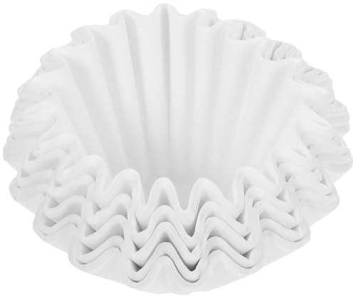 Lurrose Filtros de Café Grandes de Papel, 50 Unidades, Taza de Filtro para Espresso en Polvo, Reemplazo Desechable para Cafetera Manual y Uso Doméstico
