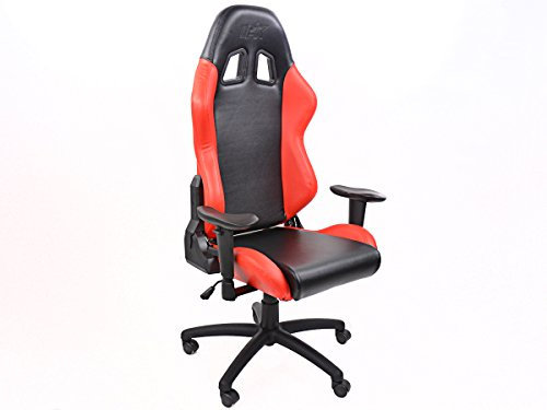 FK-Automotive FK Sportsitz Bürodrehstuhl Gamingstuhl Liverpool schwarz/rot Drehstuhl Bürostuhl FKRSE18511