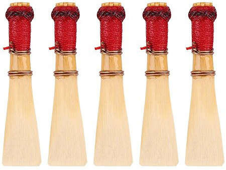 Tbest Bassoon Reed,Bassoon Medium Soft,Bassoon Protective Case,Durable Reeds Holder Box Container Box for 3/6Pcs Bassoon Reeds Medium Instrument Accessories(5 Pcs Bassoon Reeds)