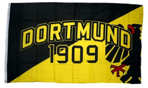 Fahne Flagge Dortmund 1909 Wappen Adler 90 x 150 cm