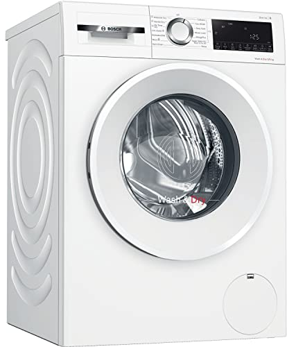 Bosch Home & Kitchen Appliances Bosch WNA14490GB Serie 6 Freestanding Washer Dryer with AutoDry, SpeedPerfect, Iron Assist, Wash & Go 60 and AllergyPlus, 9kg/6kg load, 1400rpm spin, White