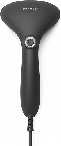 Steamery Handheld Clothes Steamer Cirrus 2, 1500W, UK Plug, Stainless Steel Mouthpiece, 25 Second Fast Heat Up, Garment Wrinkles Remover, Black