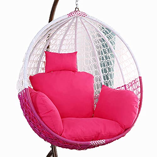 Sitzkissen HäNgesessel XXL, Waschbar Outdoor HäNgesessel Polsterauflage, rutschfest HäNgesessel Korb Kissen, Groß Dick Swing Chair Cushion Bezug für Drinnen Oder DraußEnRose Red