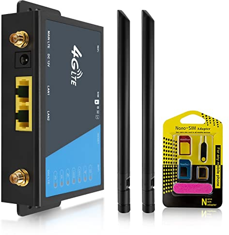 Dionlink 4G LTE Router [Detachable Antennas Version], Modem with SIM Card Slot Unlocked, Mobile Hotspot Support AT&T and T-Mobile, 2-Antenna Wireless Wi-Fi Router