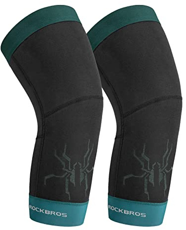 ROCKBROS Knee Warmer for Men Thermal Leg Warmer Knee Brace Anti-slip Knee Sleeves Winter for Basketball Cycling Knee Warmer