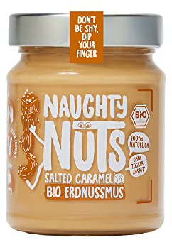 NAUGHTY NUTS Caramel salé au beurre de cacahuète bio | Beurre de cacahuète végétalien | 100% Naturel | Sans huile de palme ni sucre | Idéal comme garniture pour le muesli - 250 g