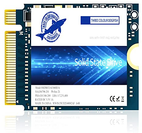 Dogfish SSD M.2 2230 NVMe PCIe 4.0 256GB 3D TLC NAND Gaming Internal SSD Drive for Steam Deck PS5 Surface Pro Laptop Desktop (M.2 2230 NVMe 4.0, 256GB)