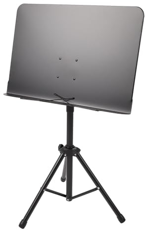 Atril, ABS y Metal Estructura del Soporte Diseño Plegable Atril para Orquesta Portátil para Directores (BLACK)