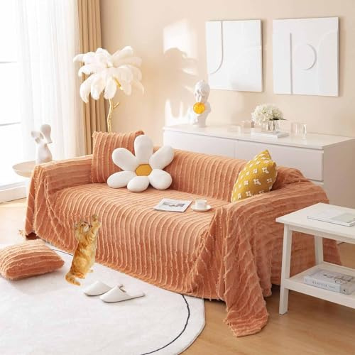 Générique Grand Plaid pour Canapé XXL, Jete De Canape Grande Taille, Plaid Canapé Housse De Canapé d'angle 2/3 Place, Couverture Canapé Antidérapante, Lavable (#227,45x45pillowcase)